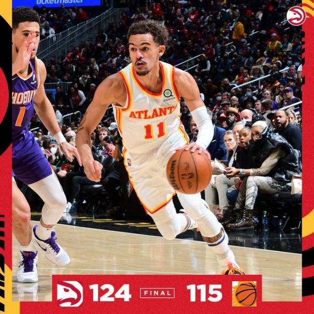 特雷·扬终结太阳连胜 混乱东部老鹰已经回归战局